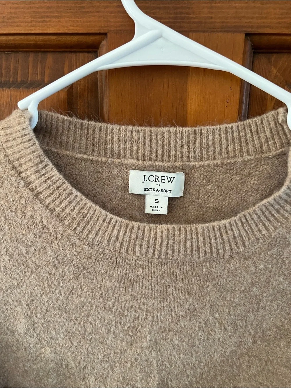 J. Crew Women's Crewneck Sweater in Light Tan